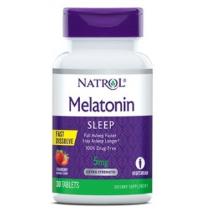 Melatonin Sleep Support 5 mg  клубничные быстрорастворимые 30 таб Фото №1